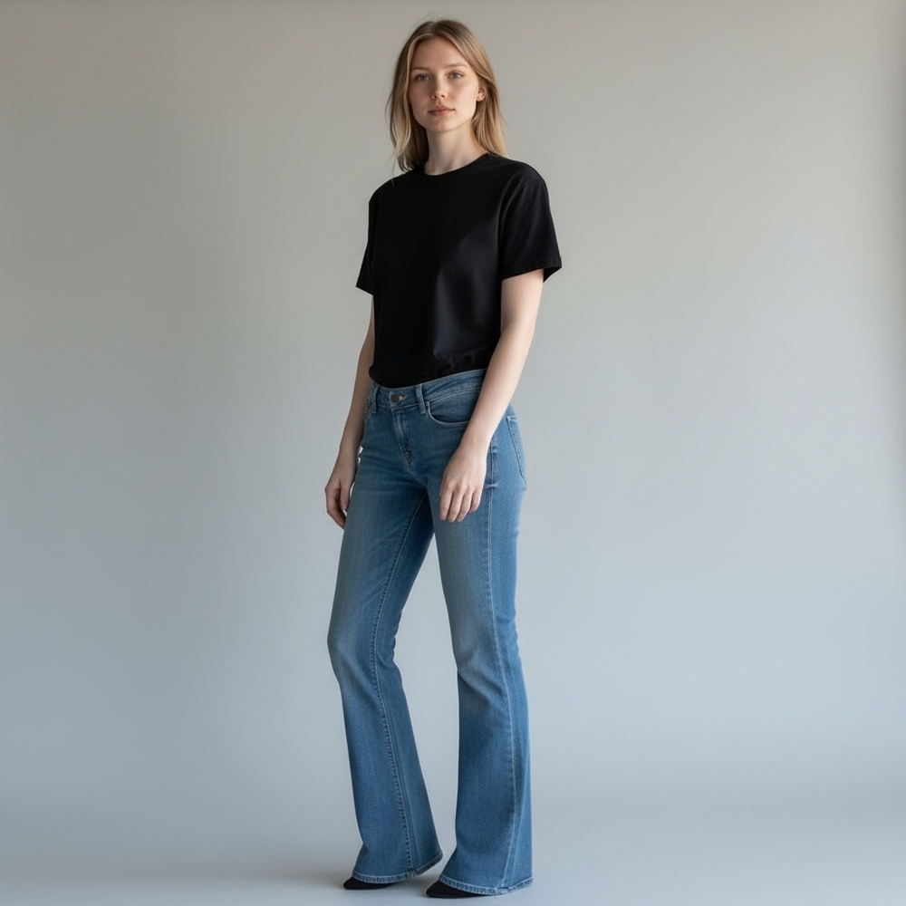 Paige Women's Flare Extra Long Jeans Benedict Canyon  Size 30